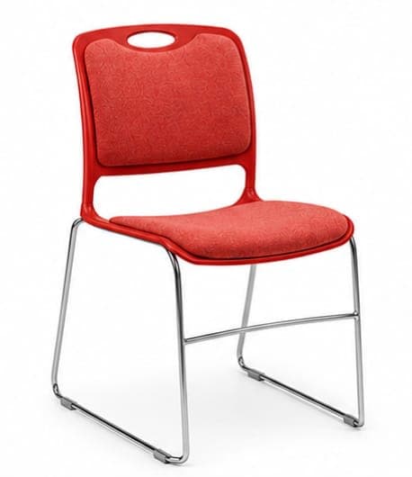 Cadi Mistro Upholstered Visitor Chair - Red