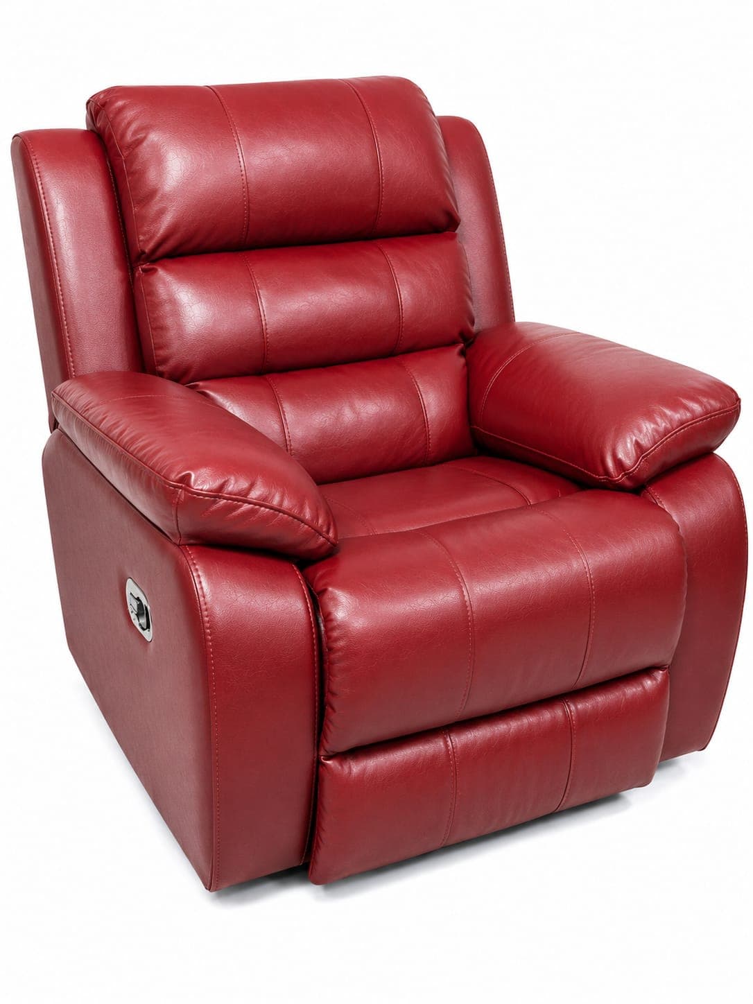 Cadi Crimson Leatherette Recliner Chair