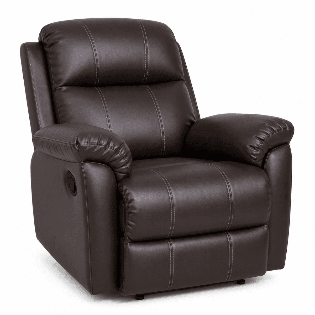 Cadi Luxury Brown Leather Manual Recliner Chair